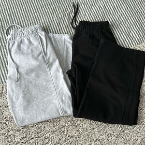 Women's Black and Gray Pants Set